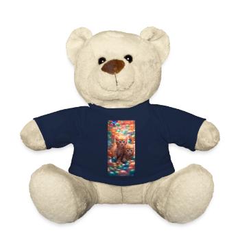 Cute kitties - Teddy Bear - french navy - Front