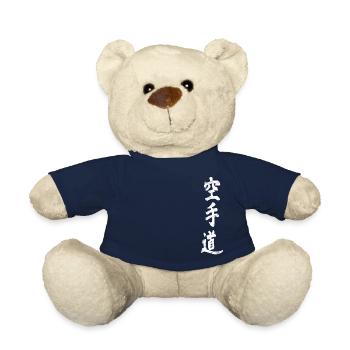 Karaté Shotokan Kanji Écrit Dojo Japonais - Nounours - bleu marine - Devant