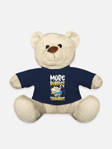 Bubble Tea Drink Taiwan - Teddy Bear - french navy