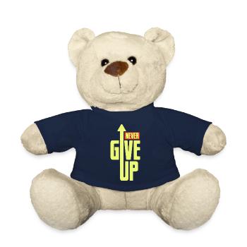 Never give up - Mut & Kraft schenken, Motivation - Teddy - French Navy - Vorne