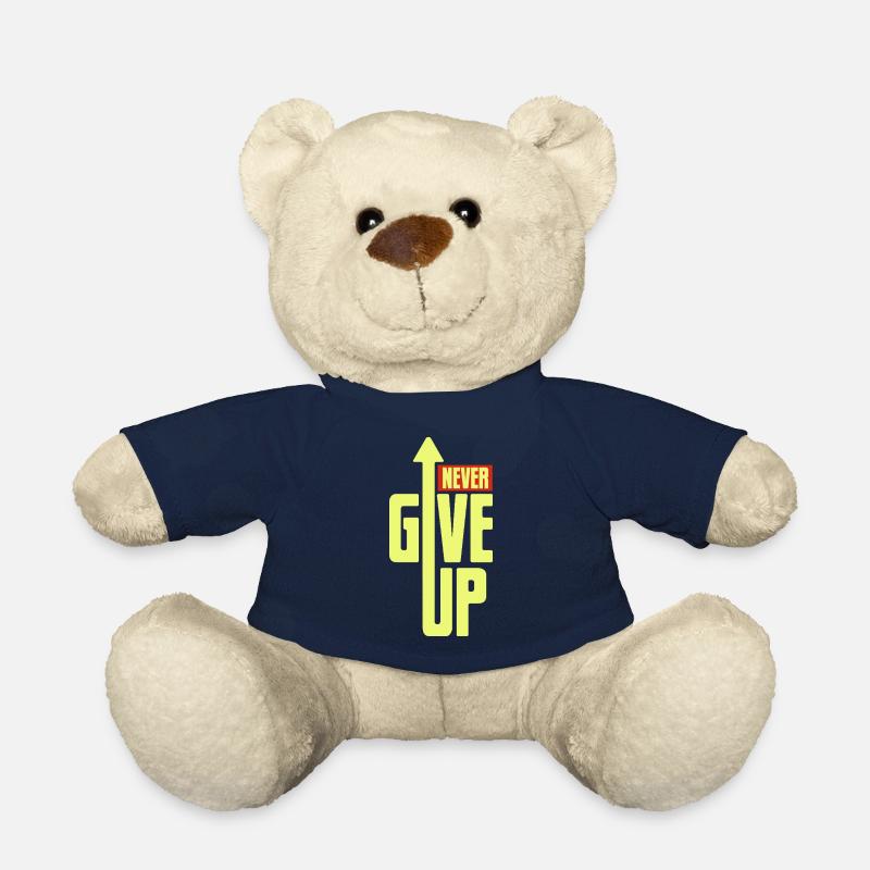 Never give up - Mut & Kraft schenken, Motivation - Teddy - French Navy