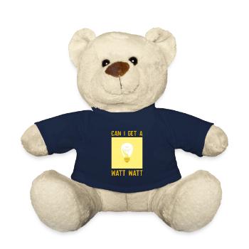 Can I Get A Watt Electrician Gift - Teddy Bear - french navy - Front