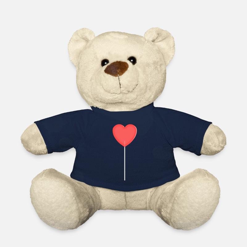 SUCETTE EN FORME DE COEUR - Nounours - bleu marine