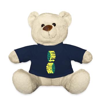 Karlsruhe Deutschland Stadt Skyline Schrift Bunt - Teddy - French Navy - Vorne