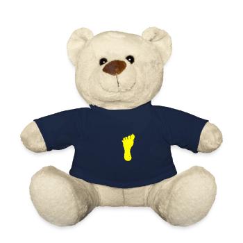yellow left foot - Teddy Bear - french navy - Front