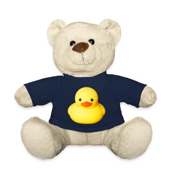 Cute yellow rubber duck - Teddy Bear - french navy - Front