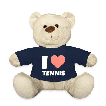 I Love Tennis j’aime le tennis - Nounours - bleu marine - Devant