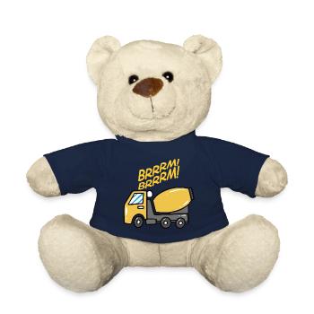 Chantier de chantier de construction bétonnière cadeau - Nounours - bleu marine - Devant