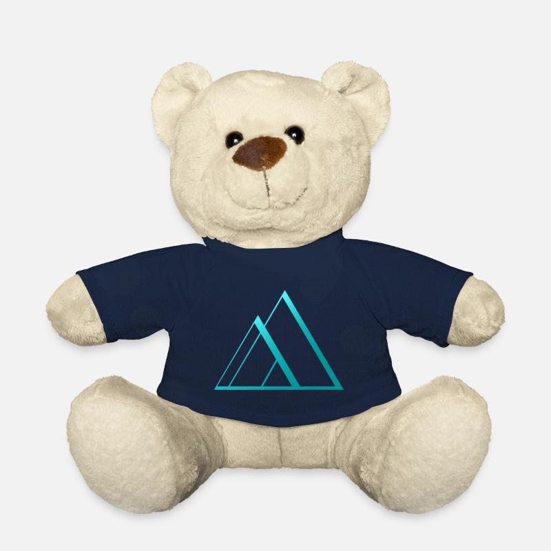 triangles pyramide bleu design - Nounours - bleu marine