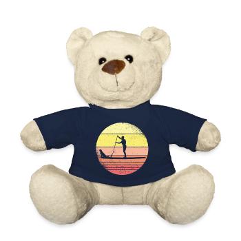 SUP with Dog Paddle Sport Stand Up Paddling - Teddy Bear - french navy - Front