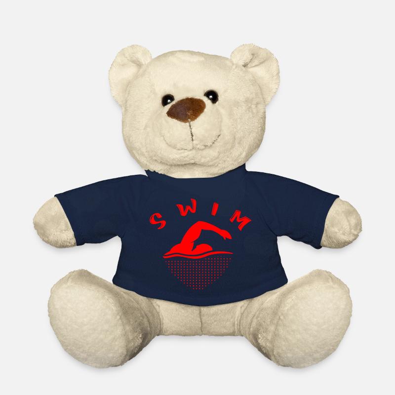 Swim Swimming - Teddy Bear - french navy