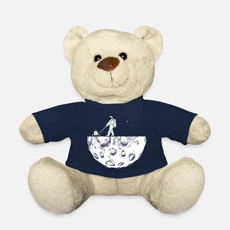 Astronaut mows the moon Space travel Space - Teddy Bear - french navy