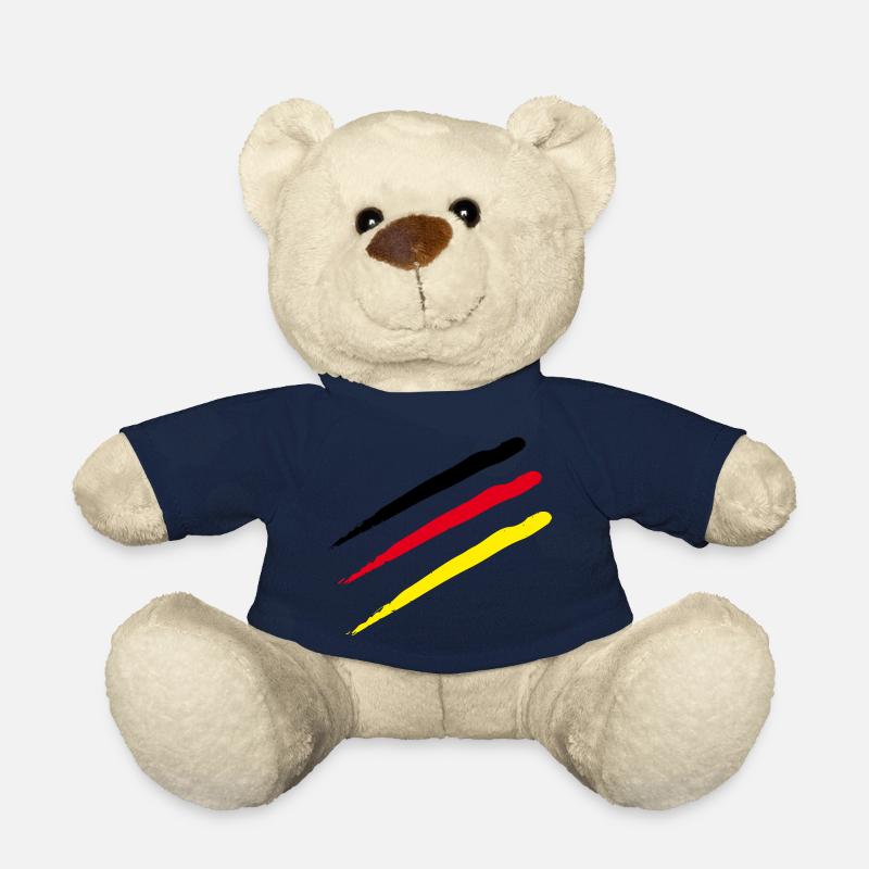 Germany Stripe Scratch Marks - Teddy Bear - french navy