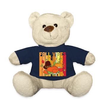 Pumpkin Thanksgiving Fall Vibes - Teddy Bear - french navy - Front