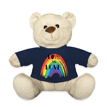 LOVE IS LOVE - Teddy Bear - french navy - Front