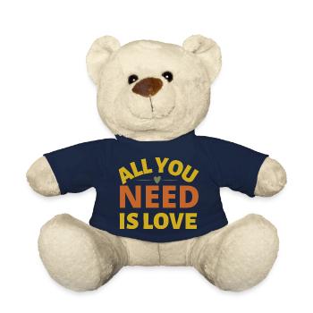 all you needd is love Valentine's Day favorite person - Teddy Bear - french navy - Front