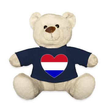 Holland Flagge Herz - Teddy - French Navy - Vorne