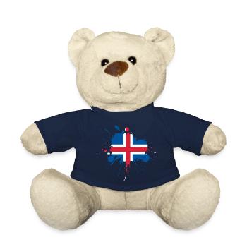Conception du drapeau de l’Islande - Nounours - bleu marine - Devant