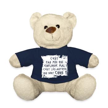 C''est pas moi c'est les autres qui sont cons ! - Nounours - bleu marine - Devant