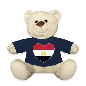 Ägypten Flagge Herz - Teddy - French Navy - Vorne