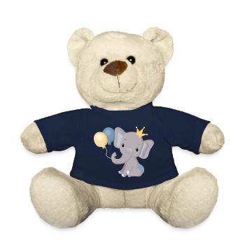 Elephant bébé premier anniversaire 1 an - Nounours - bleu marine - Devant