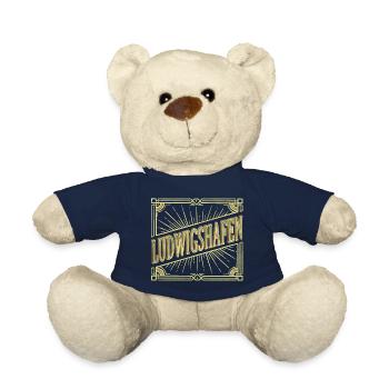 Ludwigshafen Germany City Font Vintage - Teddy Bear - french navy - Front