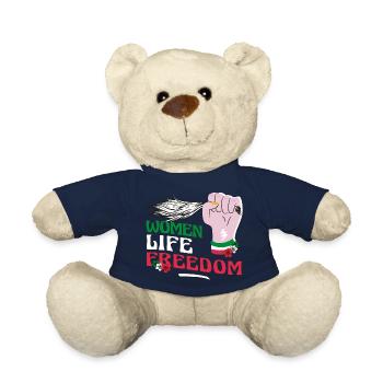 Cute Iranian Women - Women Life Freedom - Teddy Bear - french navy - Front