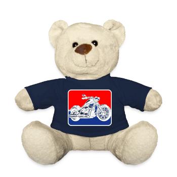 Chopper american Motorrad Logo - Teddy - French Navy - Vorne