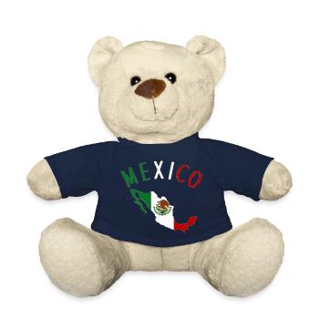 Carte du drapeau du Mexique - Nounours - bleu marine - Devant