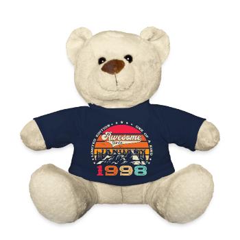 Né le 25 janvier 1998 Homme cadeau - Nounours - bleu marine - Devant