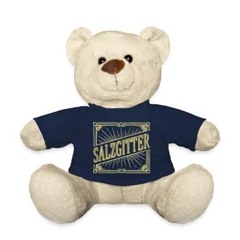 Salzgitter Germany City Font Vintage Retro - Teddy Bear - french navy - Front