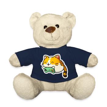 Cute Cute Cat Cat Kitten Sticker - Teddy Bear - french navy - Front