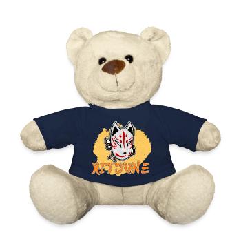 Japanische Tengu Hannya Kitsune Maske - Teddy - French Navy - Vorne