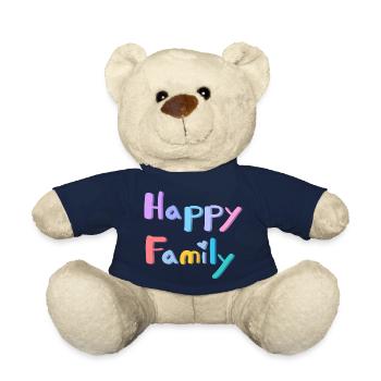 HAPPY FAMILY TEXT - Teddy Bear - french navy - Front