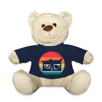 Bestes Katzenhemd aller Zeiten Grumpy Distressed Cat - Teddy - French Navy - Vorne