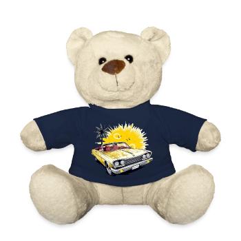 American convertible car - Teddy Bear - french navy - Front