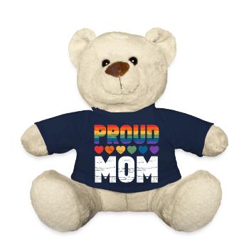 Stolze Mama LGBT Regenbogenherz - Teddy - French Navy - Vorne