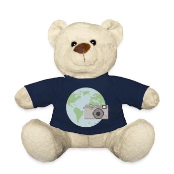 Weltkugel mit Kamera - Teddy - French Navy - Vorne