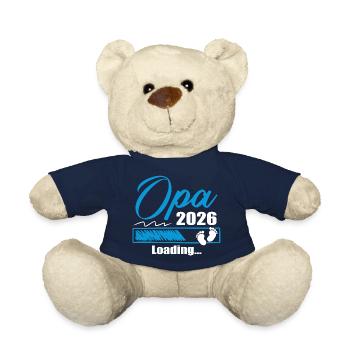 Werdender Opa 2026 Opa loading Geschenk Männer - Teddy - French Navy - Vorne