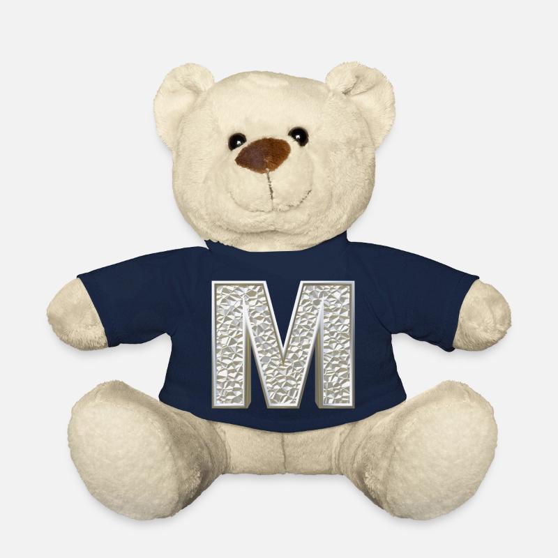 M, letter, letter M, initial, initial M, monogram, - Teddy - French Navy