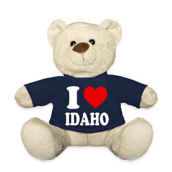 Ich liebe Idaho Herz Lustig Witzig - Teddy - French Navy - Vorne