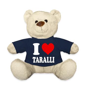 I Love Taralli Heart Funny Witty - Teddy Bear - french navy - Front