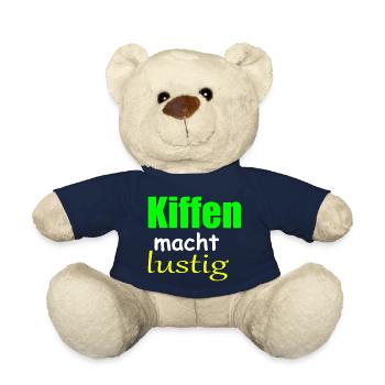 Kiffen macht lustig - Teddy - French Navy - Vorne