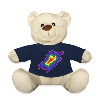Papercut style Rainbow flag - Teddy Bear - french navy - Front