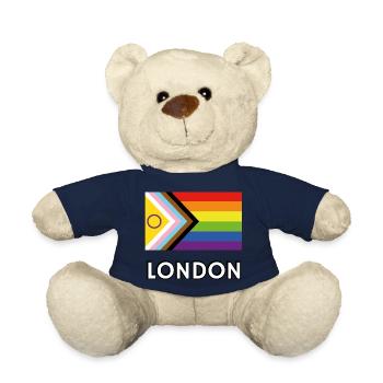 Inclusive Pride Progress Flag London - Teddy Bear - french navy - Front