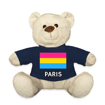 Pan Pride Flagge Paris - Teddy - French Navy - Vorne