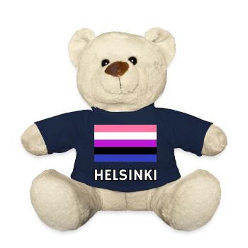 Genderfluid Pride Flag Helsinki - Teddy Bear - french navy - Front