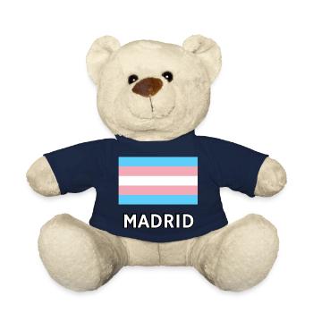 Trans Pride Flag Madrid - Teddy Bear - french navy - Front