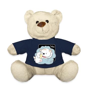 Dog Korean - Japanese Style 03 - Teddy Bear - french navy - Front