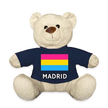 Pan Pride Flagge Madrid - Teddy - French Navy - Vorne